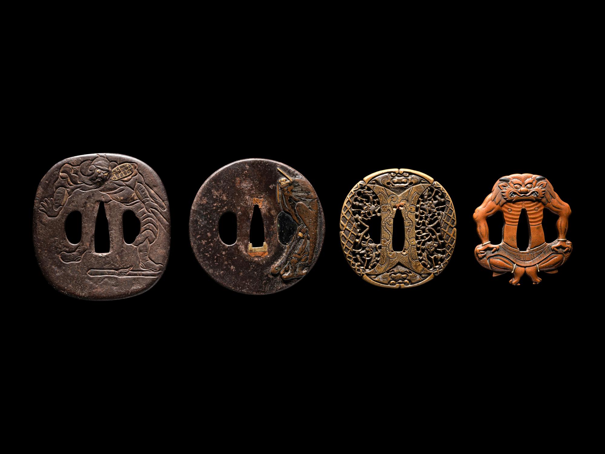 Four Japanese Metal Tsuba