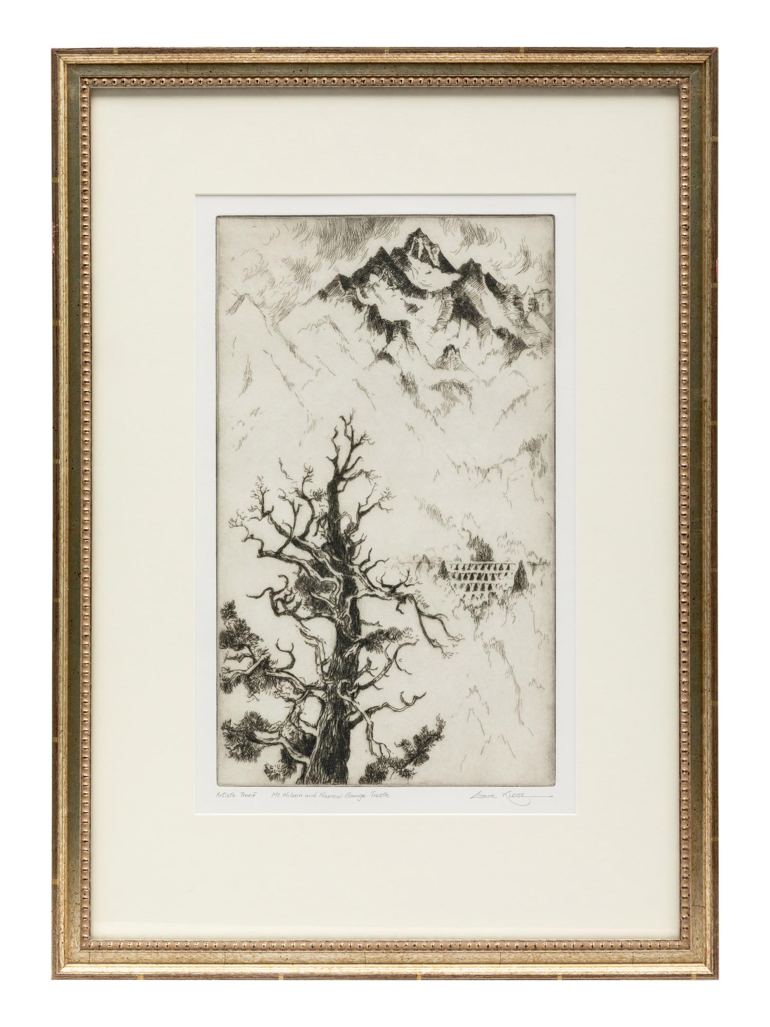 Mt. Wilson and Narrow Gauge Trestle , Artist's Proof