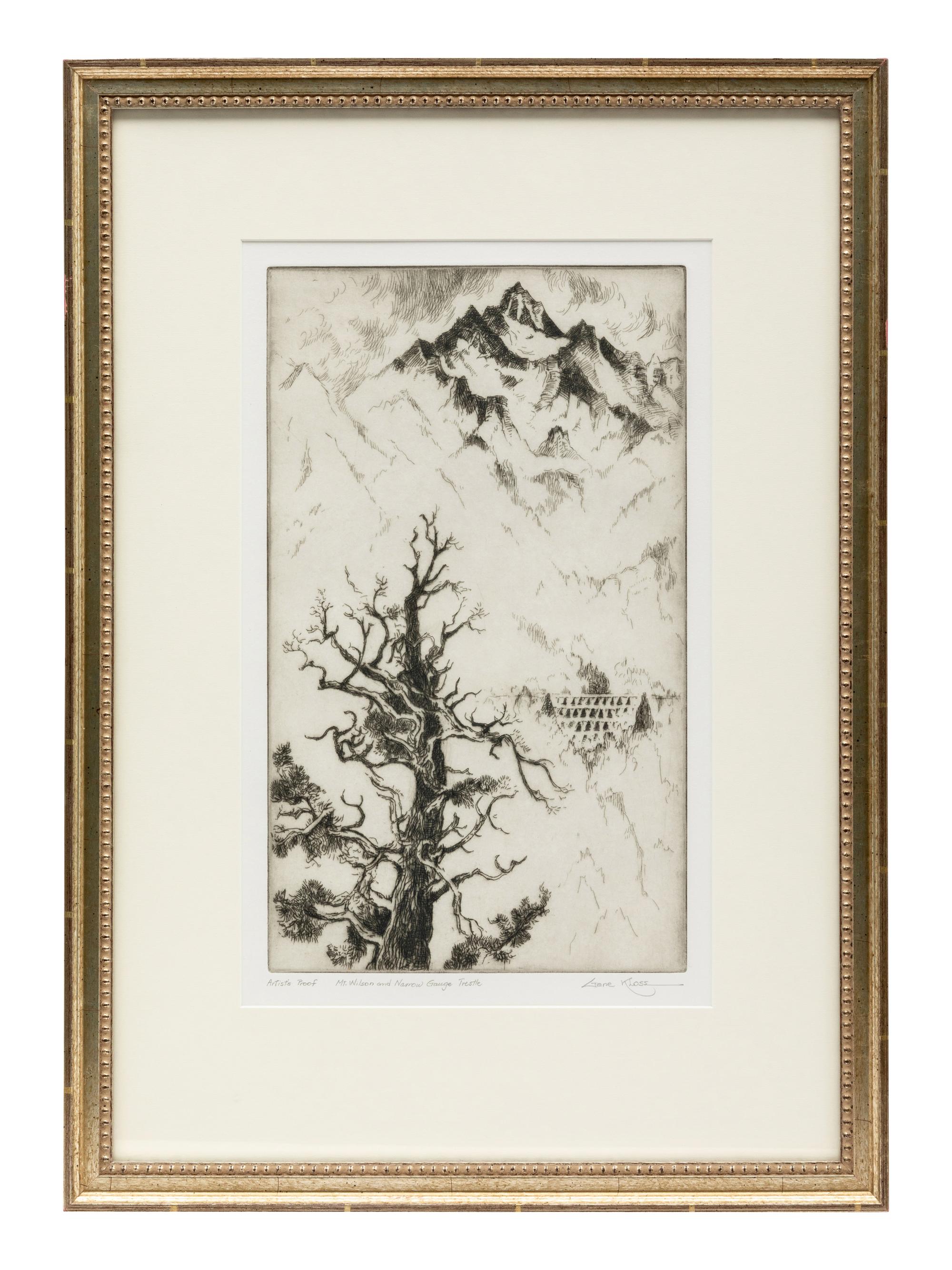 Mt. Wilson and Narrow Gauge Trestle , Artist's Proof