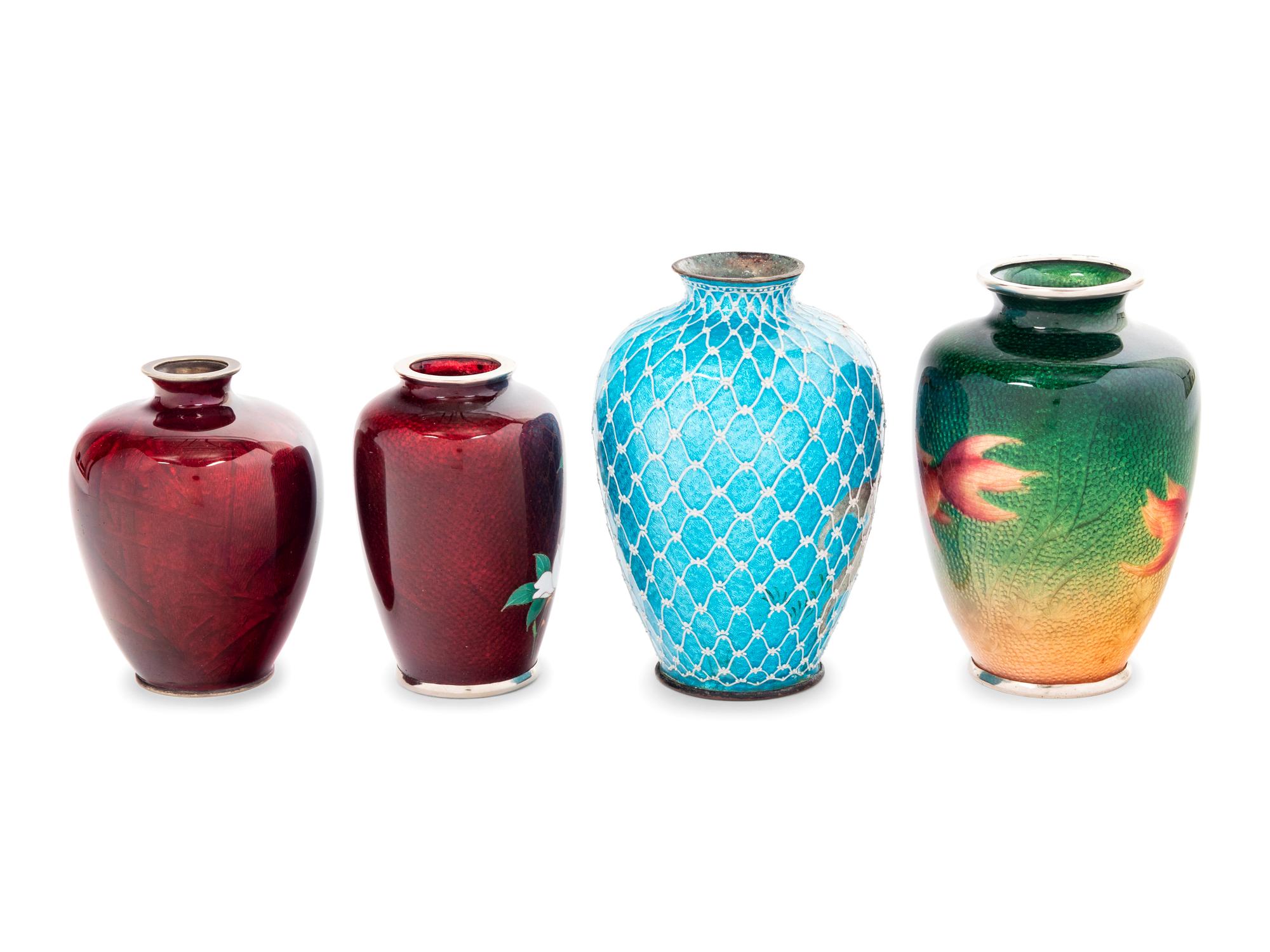 Four Cloisonné Vases