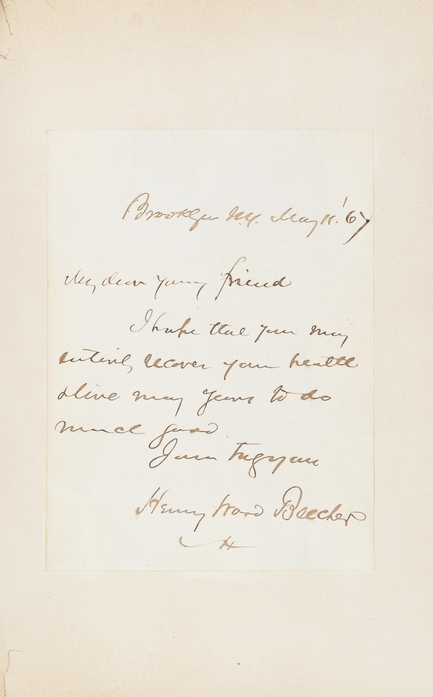 (CIVIL WAR, AUTOGRAPH ALBUM) Album of clipped signatures, Robert E. Lee, Harriet Beecher Stowe, William Sherman and others.