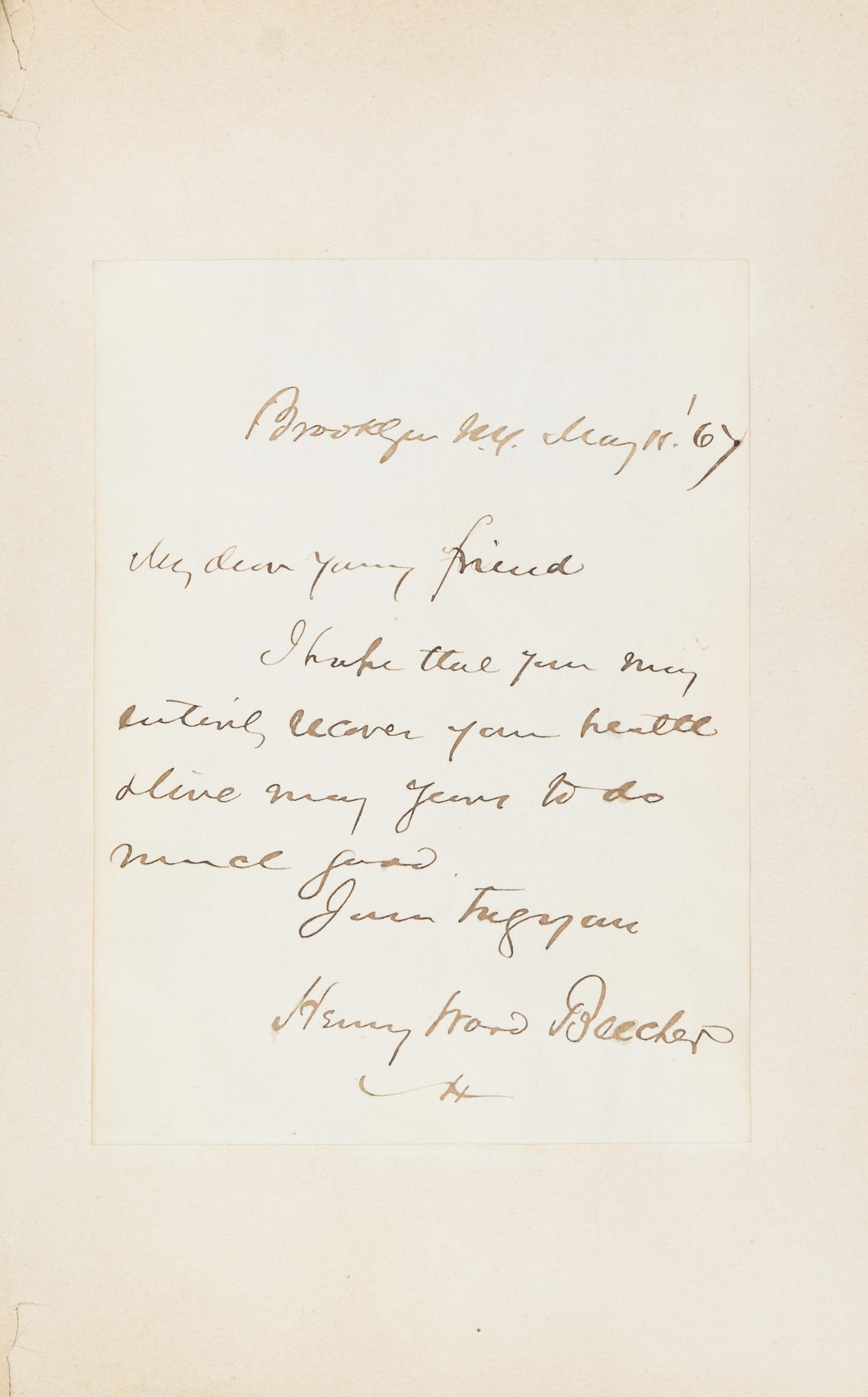 (CIVIL WAR, AUTOGRAPH ALBUM) Album of clipped signatures, Robert E. Lee, Harriet Beecher Stowe, William Sherman and others.