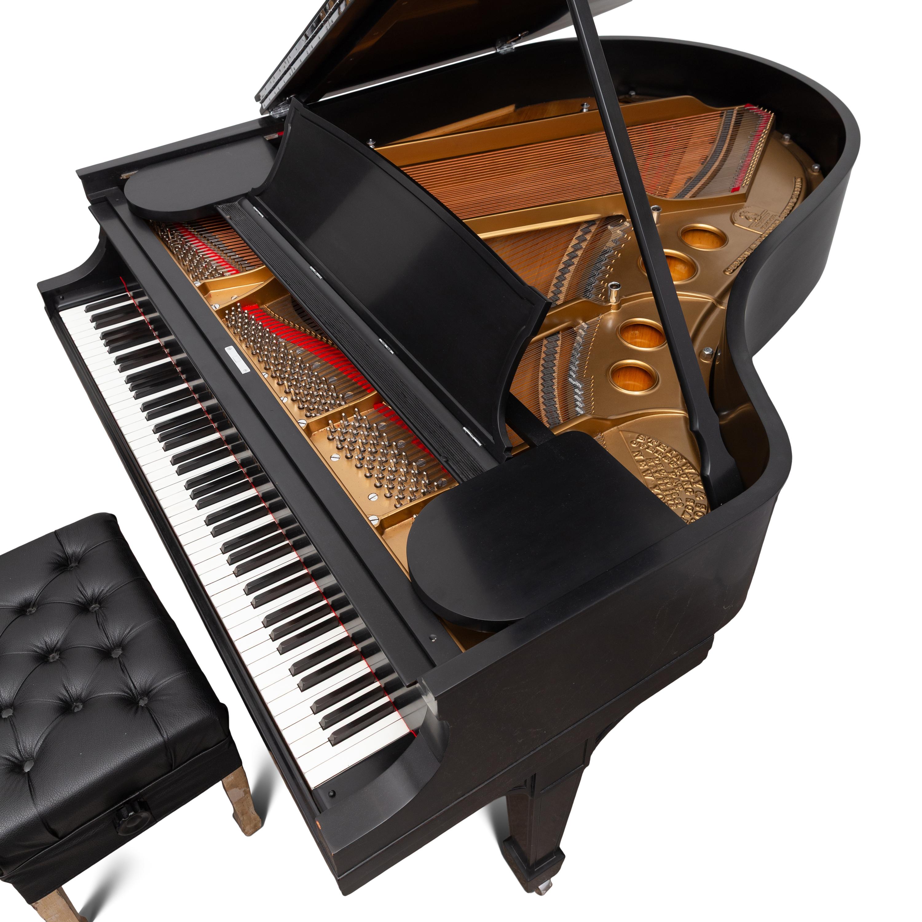 A Steinway and Sons Black Lacquer Grand Piano