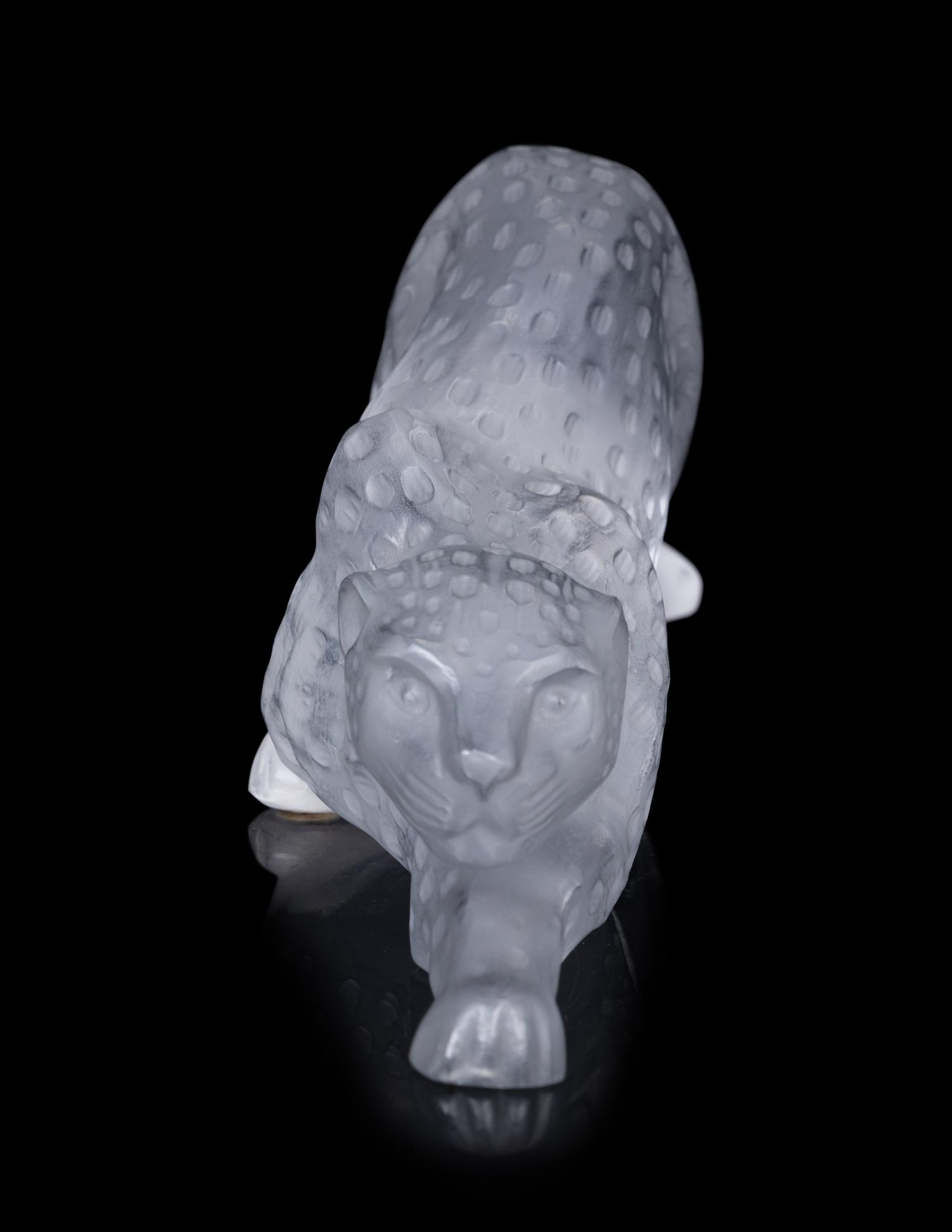 A Lalique Zeila Panther Sculpture