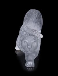 A Lalique Zeila Panther Sculpture