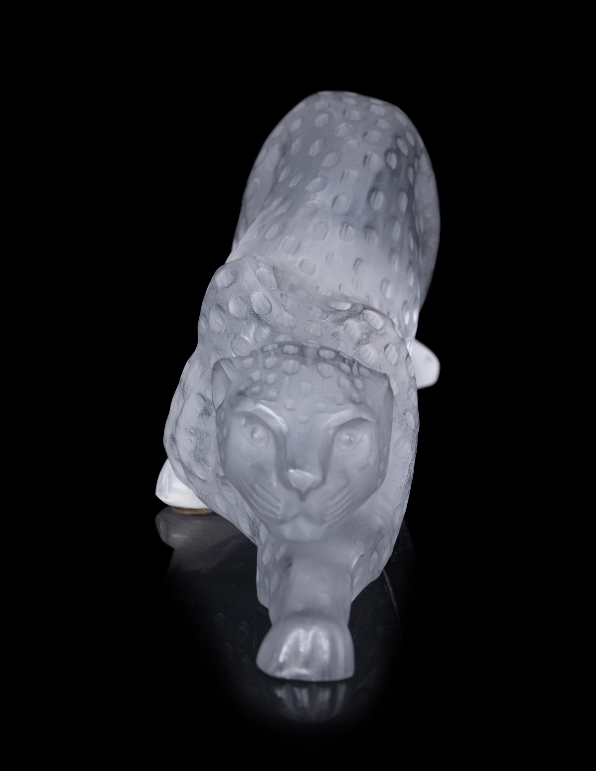A Lalique Zeila Panther Sculpture