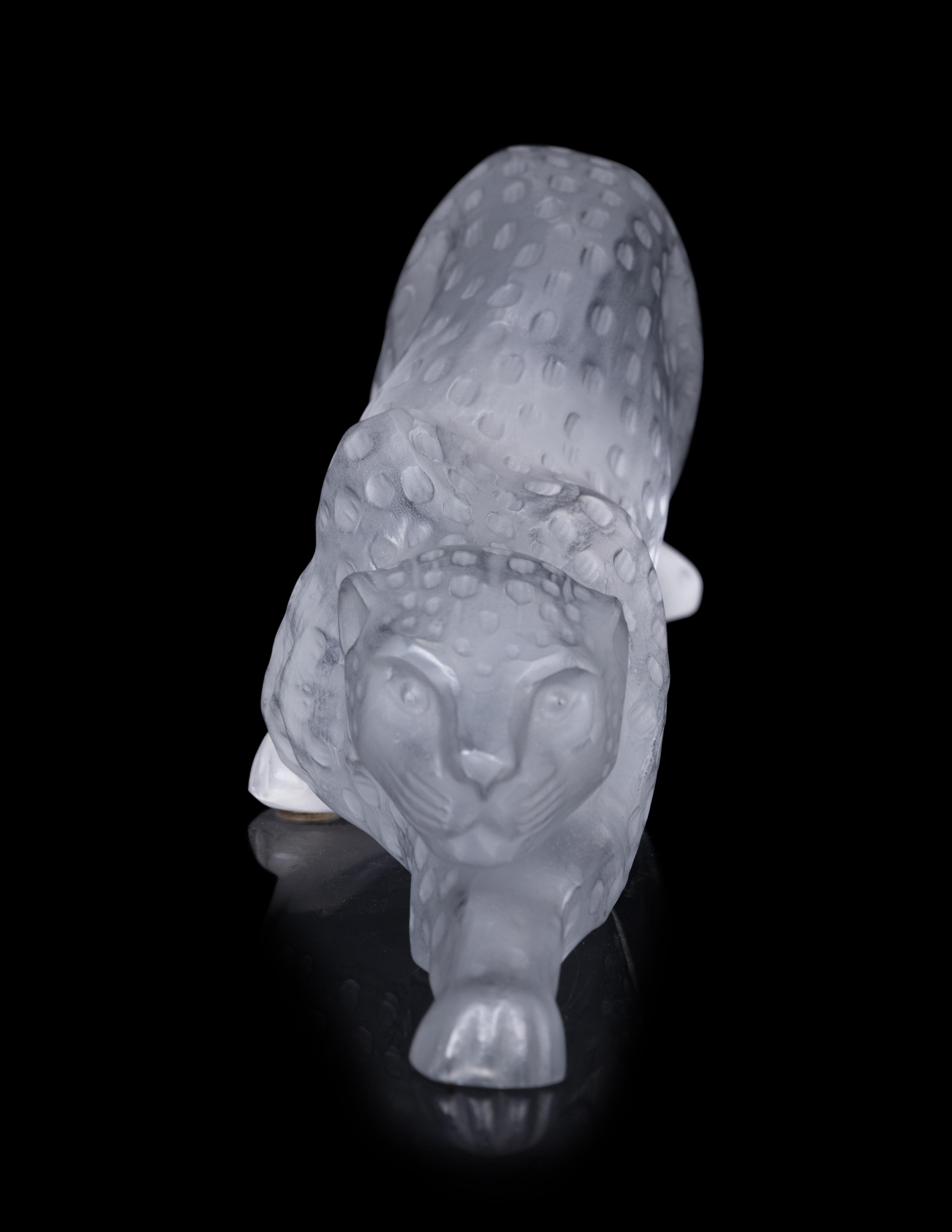 A Lalique Zeila Panther Sculpture