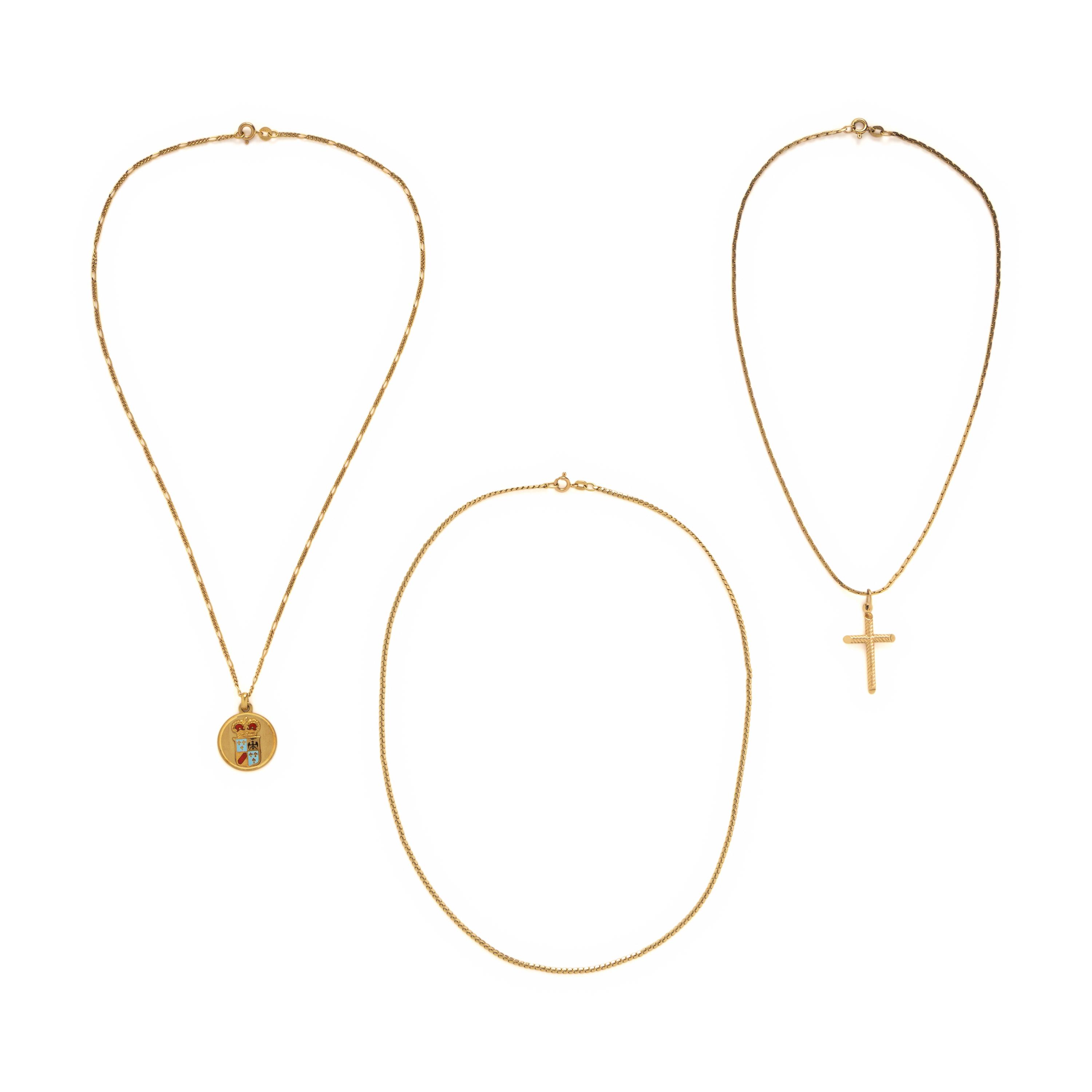 Collection of Three Gold Necklaces