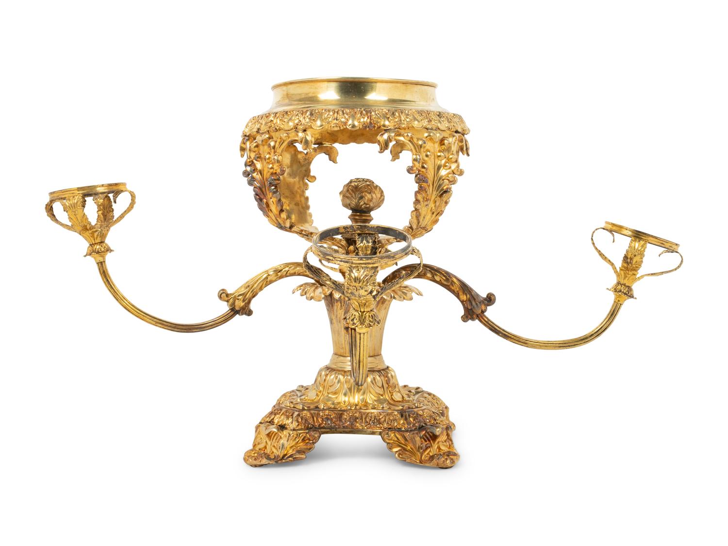 A Gilt Silver-Plate Épergne Base