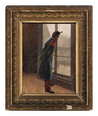 Soldier Gazing Out of a Window , 1887