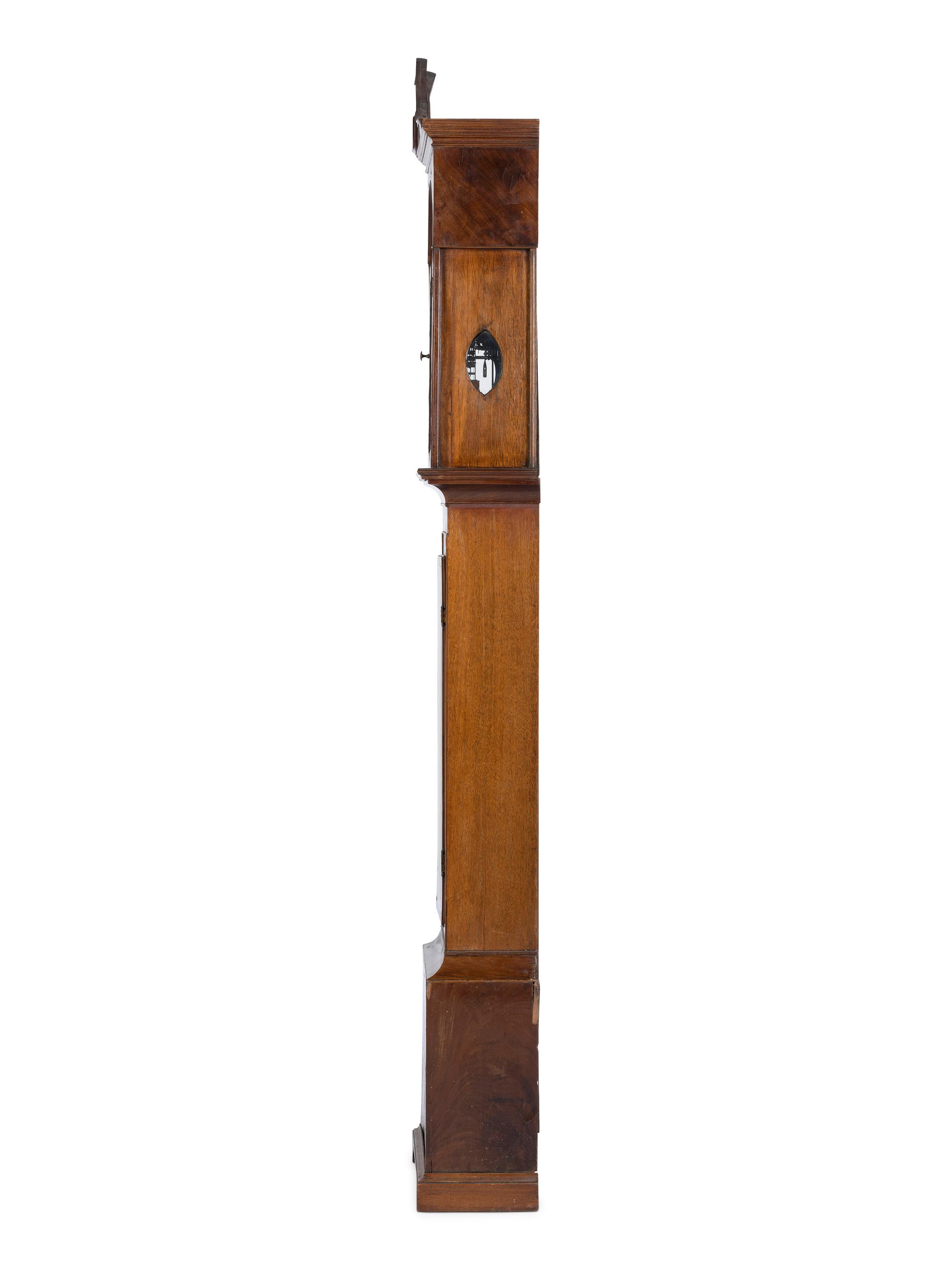 A Georgian Mahogany Tall Case Clock