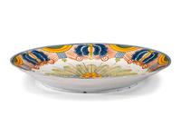 An Unusually Large Delft Polychrome Charger