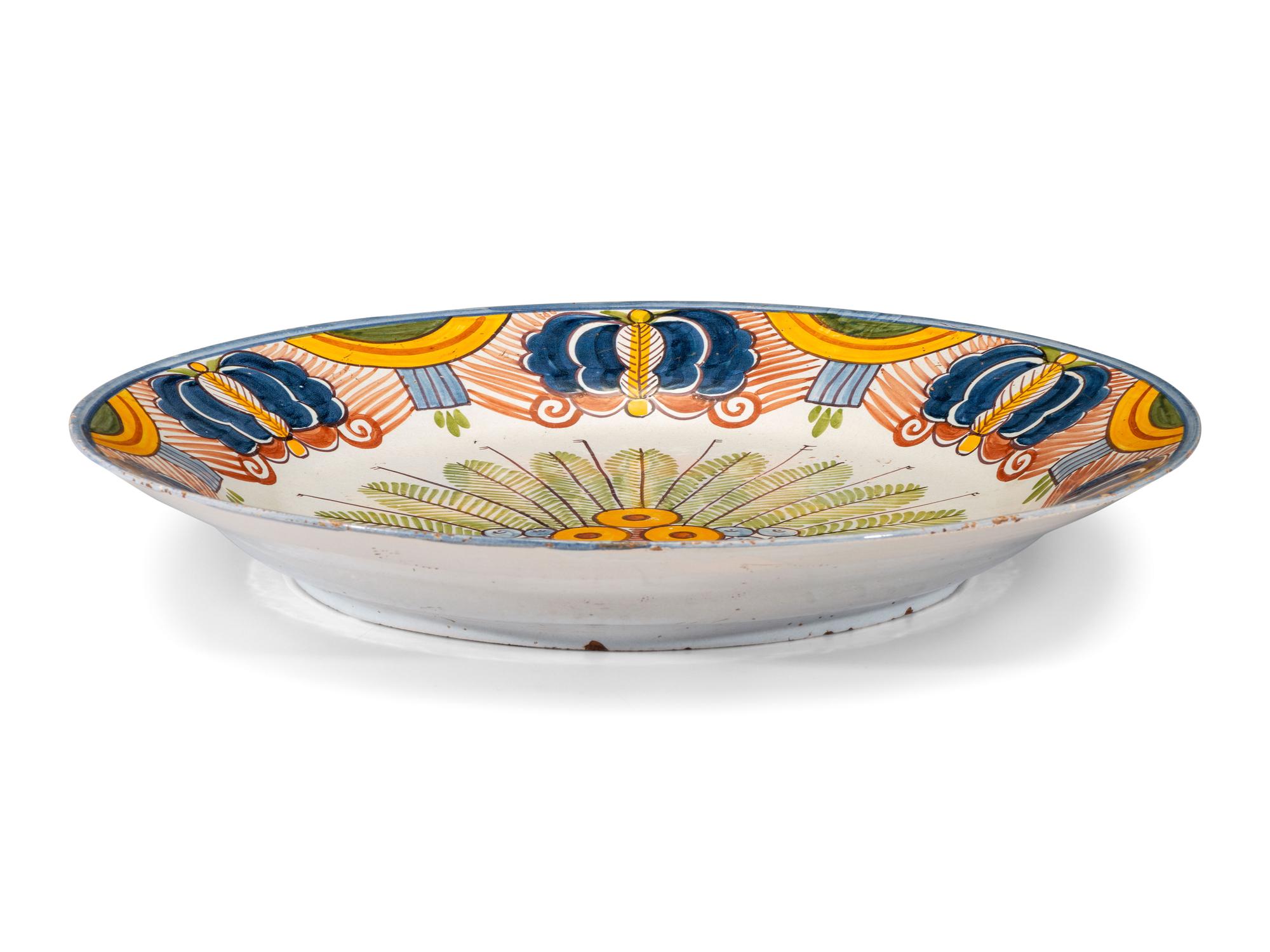 An Unusually Large Delft Polychrome Charger