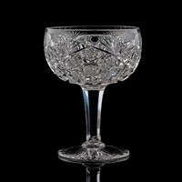 A Set of Eight Brilliant-Period Cut Glass Grapefruit Bowls