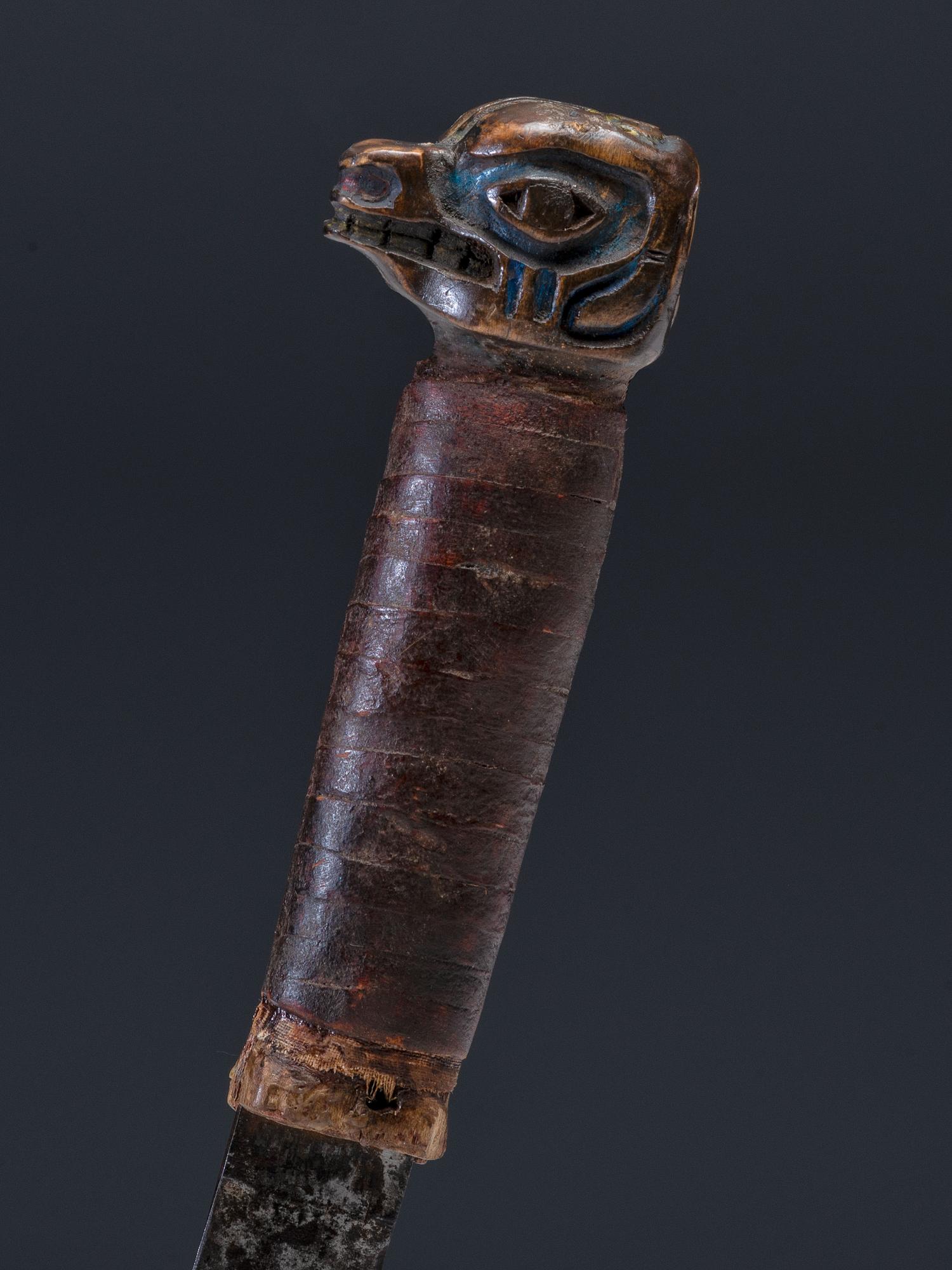 Northwest Coast Carved and Painted Dagger