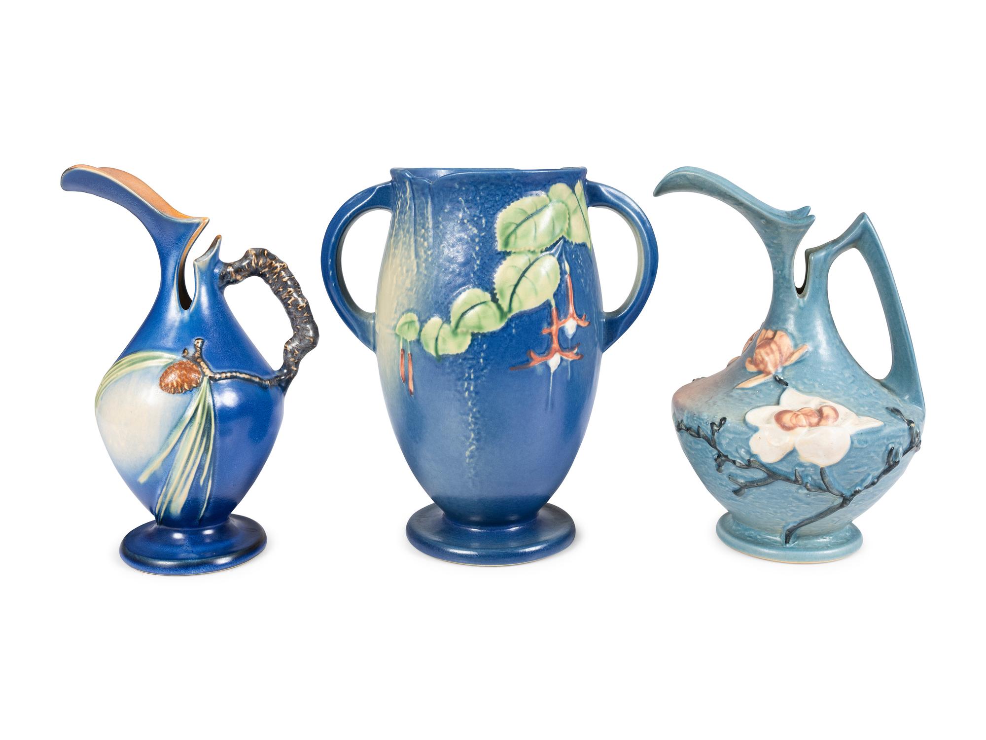 Sixteen Pieces of Roseville Pottery