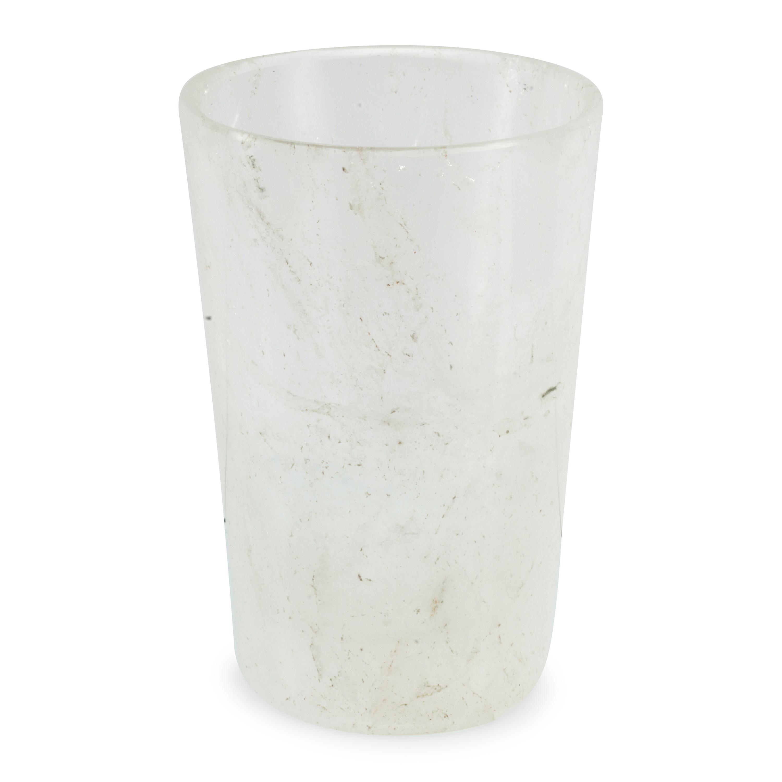 A Set of Twelve Carved Rock Crystal Tumblers
