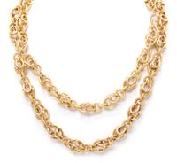 A Fancy Link Yellow Gold Necklace, 45.70 dwts.