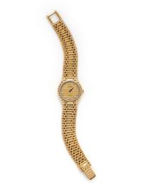 JUVENIA, 18K YELLOW GOLD AND DIAMOND WATCH