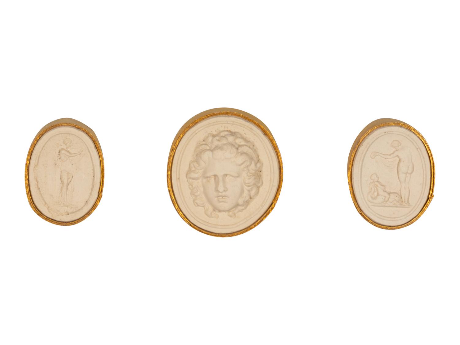 Sixteen Framed Groups of Grand Tour Plaster Intaglios