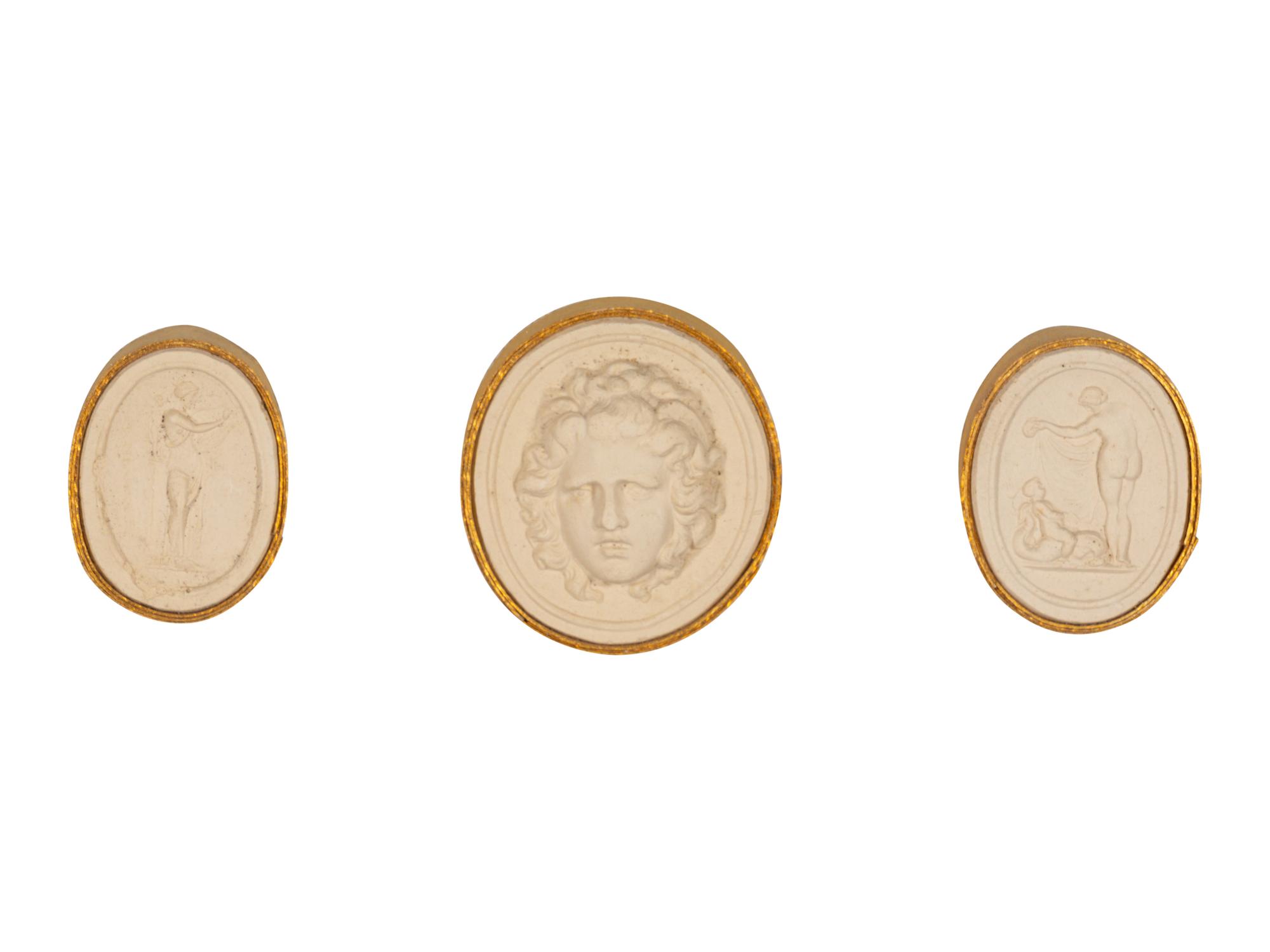 Sixteen Framed Groups of Grand Tour Plaster Intaglios