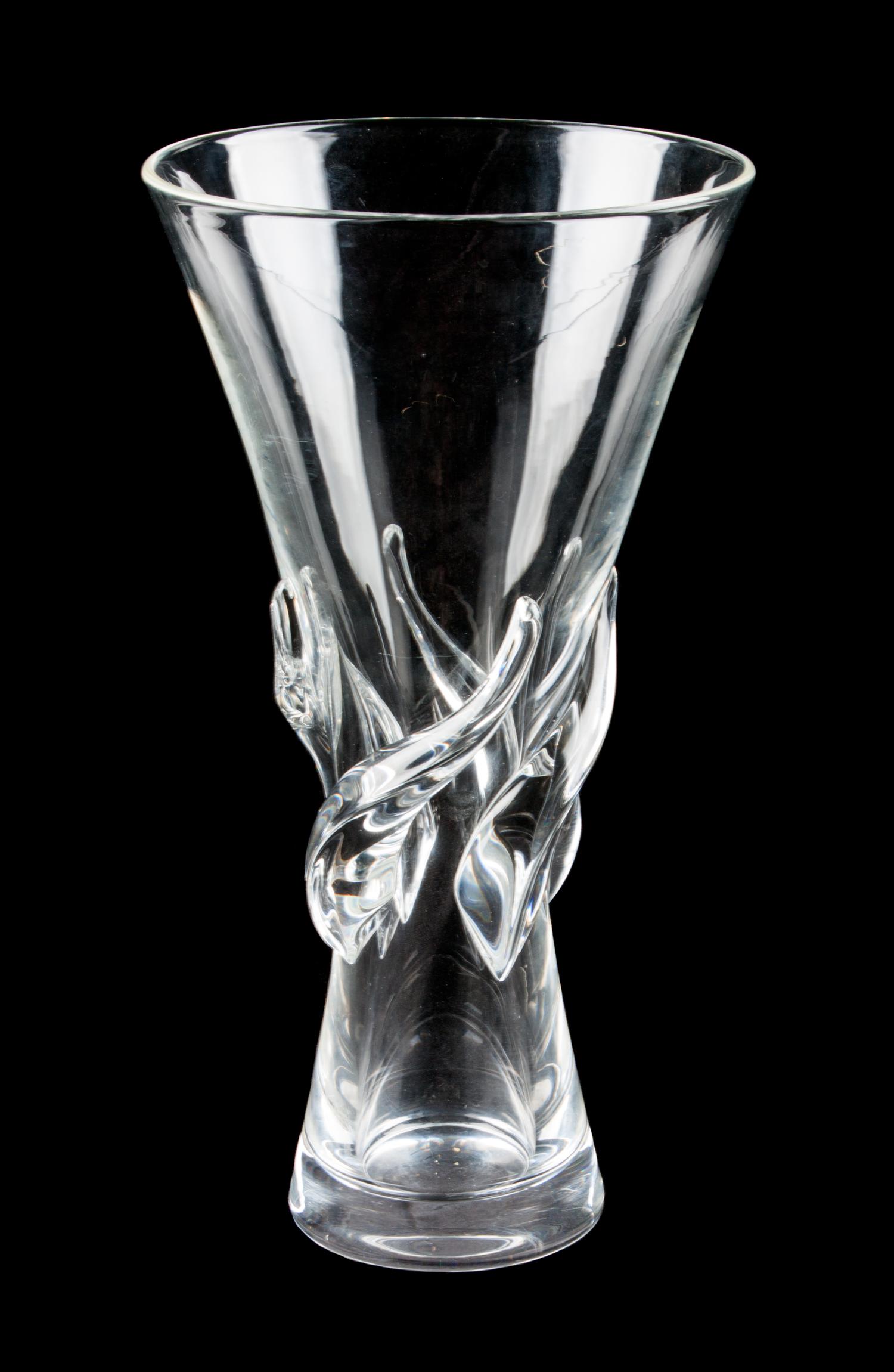 A Steuben Glass Vase Height 11 5/8 inches.