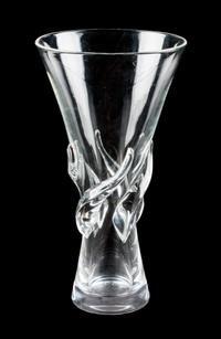 A Steuben Glass Vase Height 11 5/8 inches.