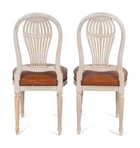 A Pair of Louis XVI Style Painted Montgolfier Side Chairs — YALE BERGE, 20TH CENTURY