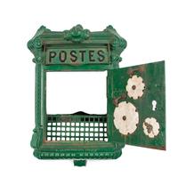 A French Painted Cast Iron Mailbox