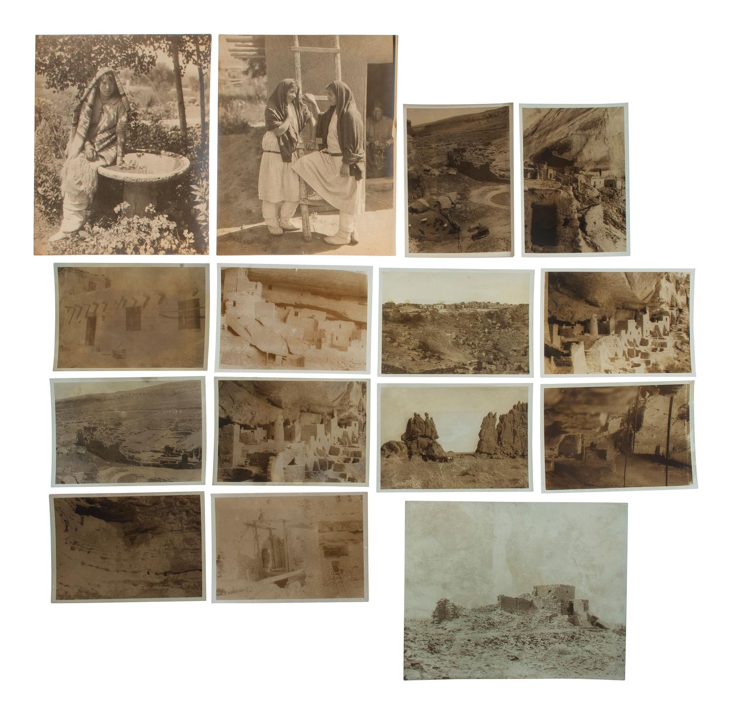 [NATIVE AMERICANS]. 50 photographs of Southwestern Indians and locations, some by MARBLE and WYETH.