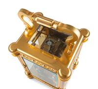 A French Ormolu Filigree Carriage Clock