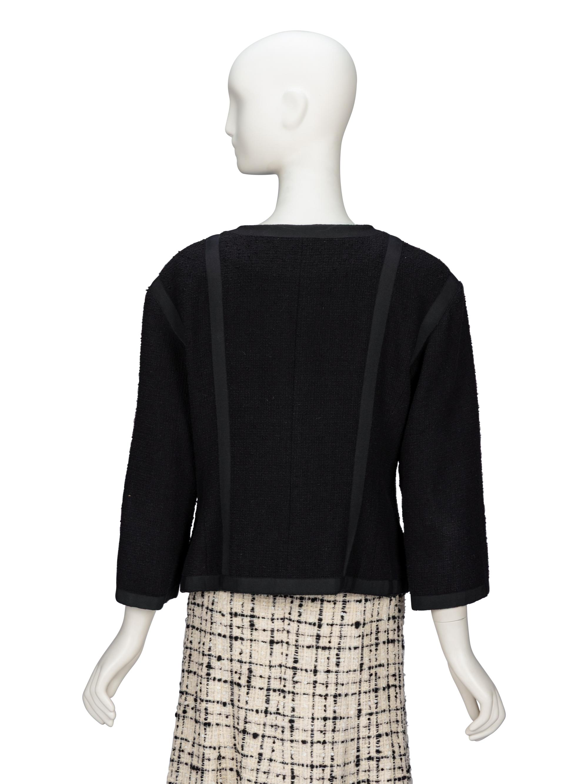 Chanel, Black Tweed Cardigan Jacket