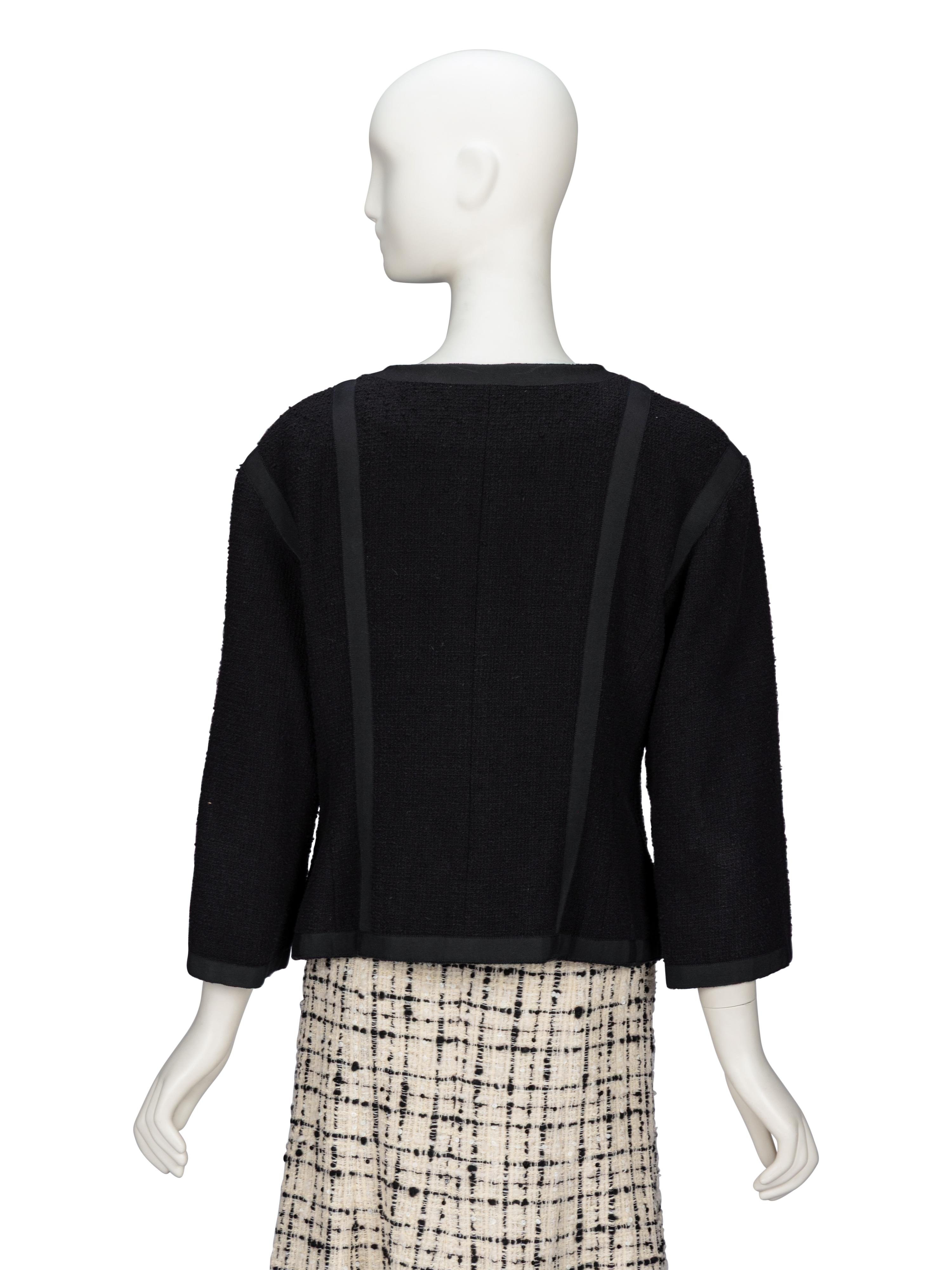 Chanel, Black Tweed Cardigan Jacket