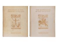 [RACKHAM, Arthur (1867-1939), illustrator]. WAGNER, Richard (1813-1883). [The Ring of the Niblung]. The Rhinegold & the Valkyrie . -- Siegfried & the Twilight of the Gods . Margaret Armour, translator. London and New York: William Heinemann and Doubleday Page & Co., 1910, 1911.