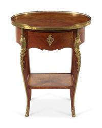 A Louis XV Style Gilt Bronze Mounted Kingwood Table