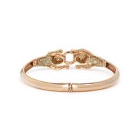 DIAMOND, EMERALD, AND RUBY LEOPARD BANGLE BRACELET