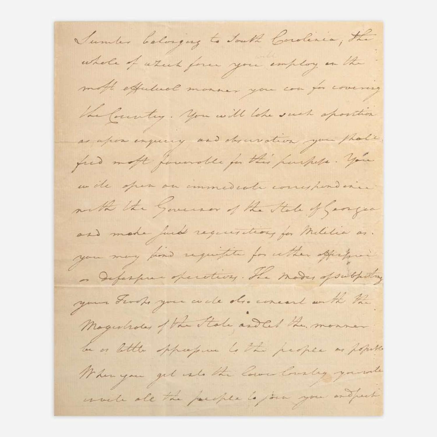 [American Revolution] Greene, Nathanael Autograph Draft Letter, signed