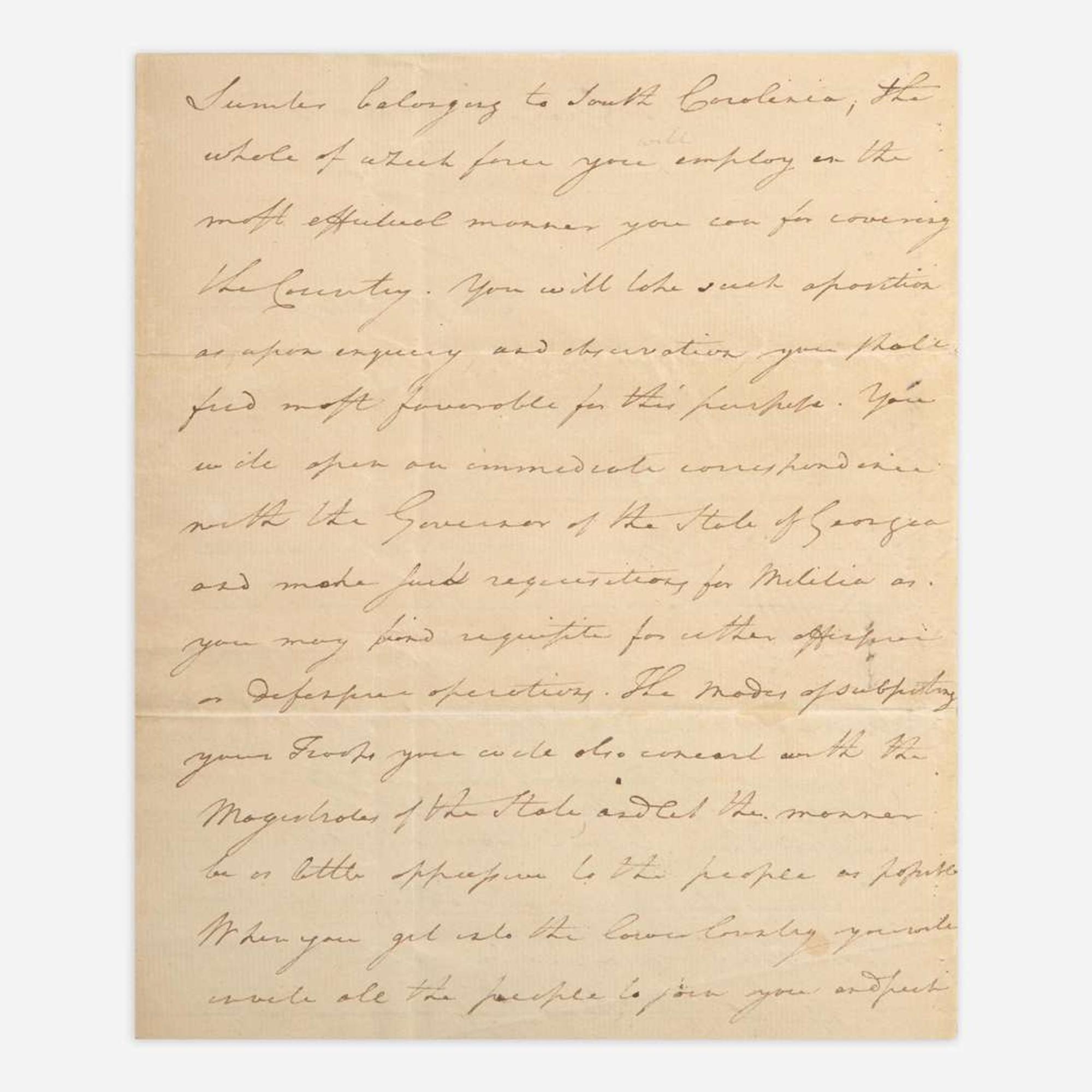 [American Revolution] Greene, Nathanael Autograph Draft Letter, signed