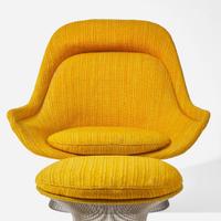 Warren Platner (American, 1919-2006) Easy Chair and Ottoman, Knoll Associates, USA, designed 1966, the present lot 1972