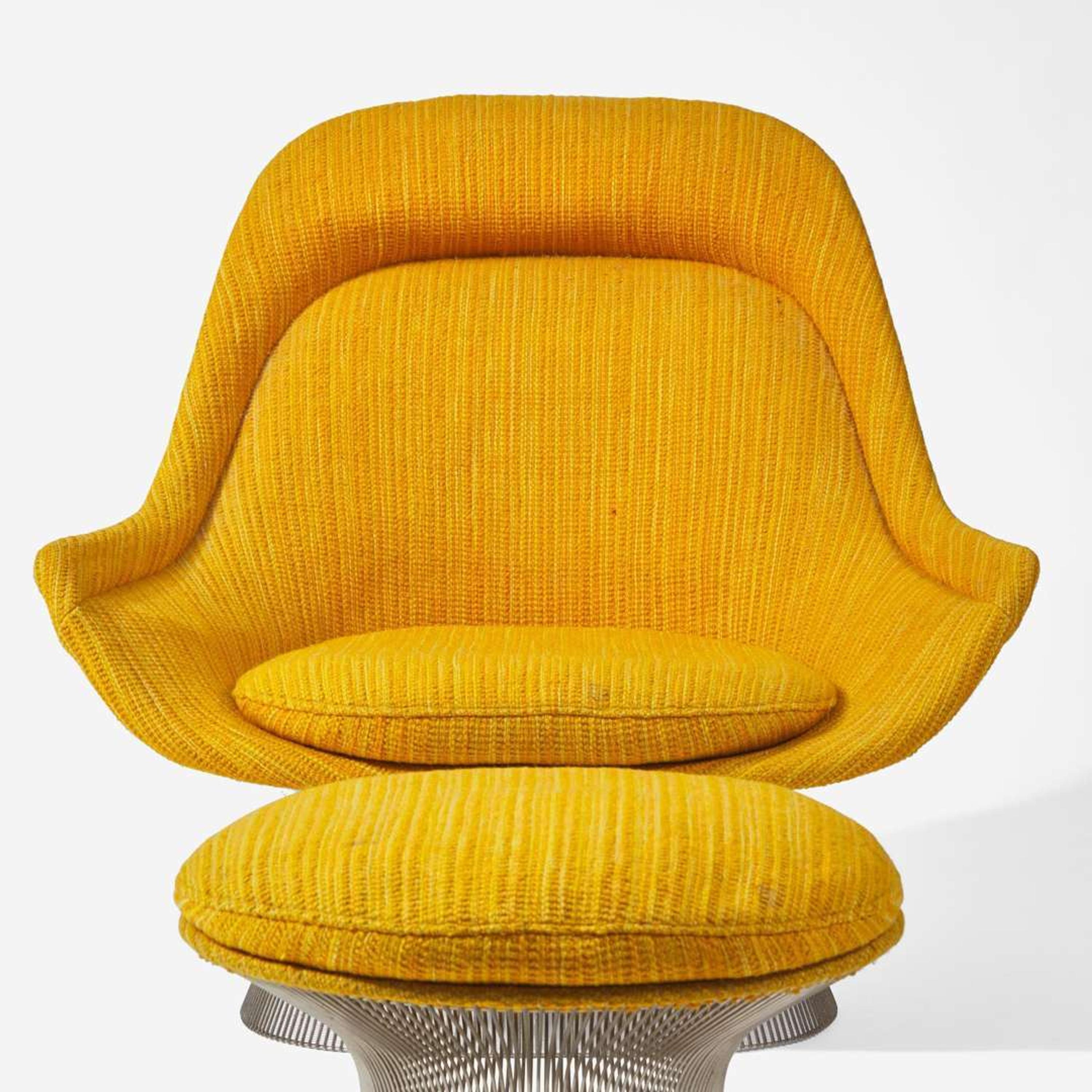 Warren Platner (American, 1919-2006) Easy Chair and Ottoman, Knoll Associates, USA, designed 1966, the present lot 1972