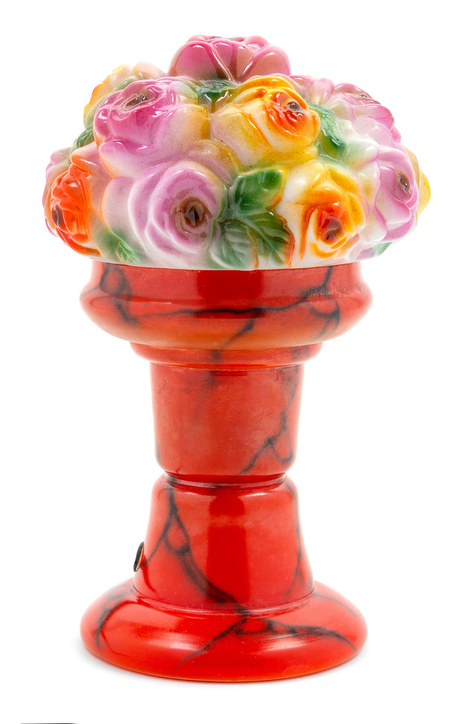 A Czech Glass Table Lamp