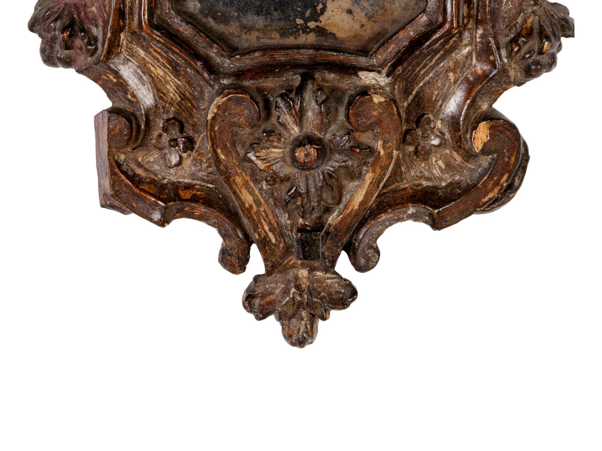 A Venetian Carved and Painted Mirror