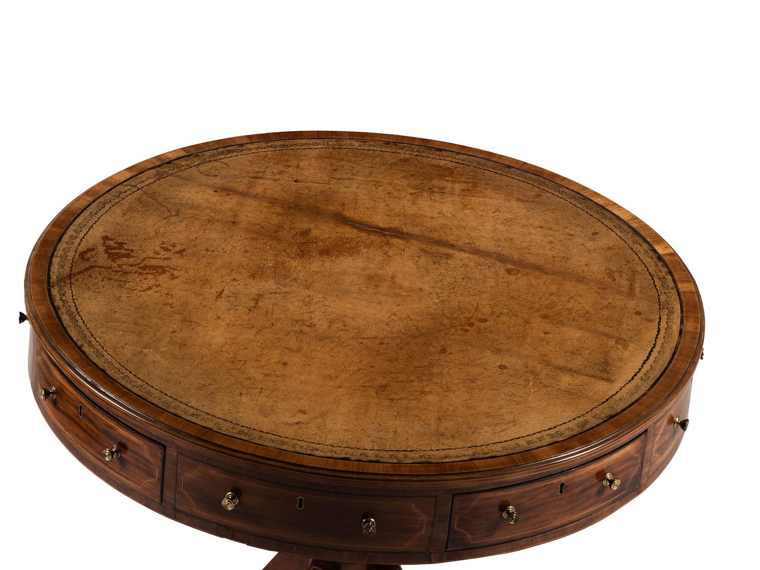 A Regency Mahogany Drum Table