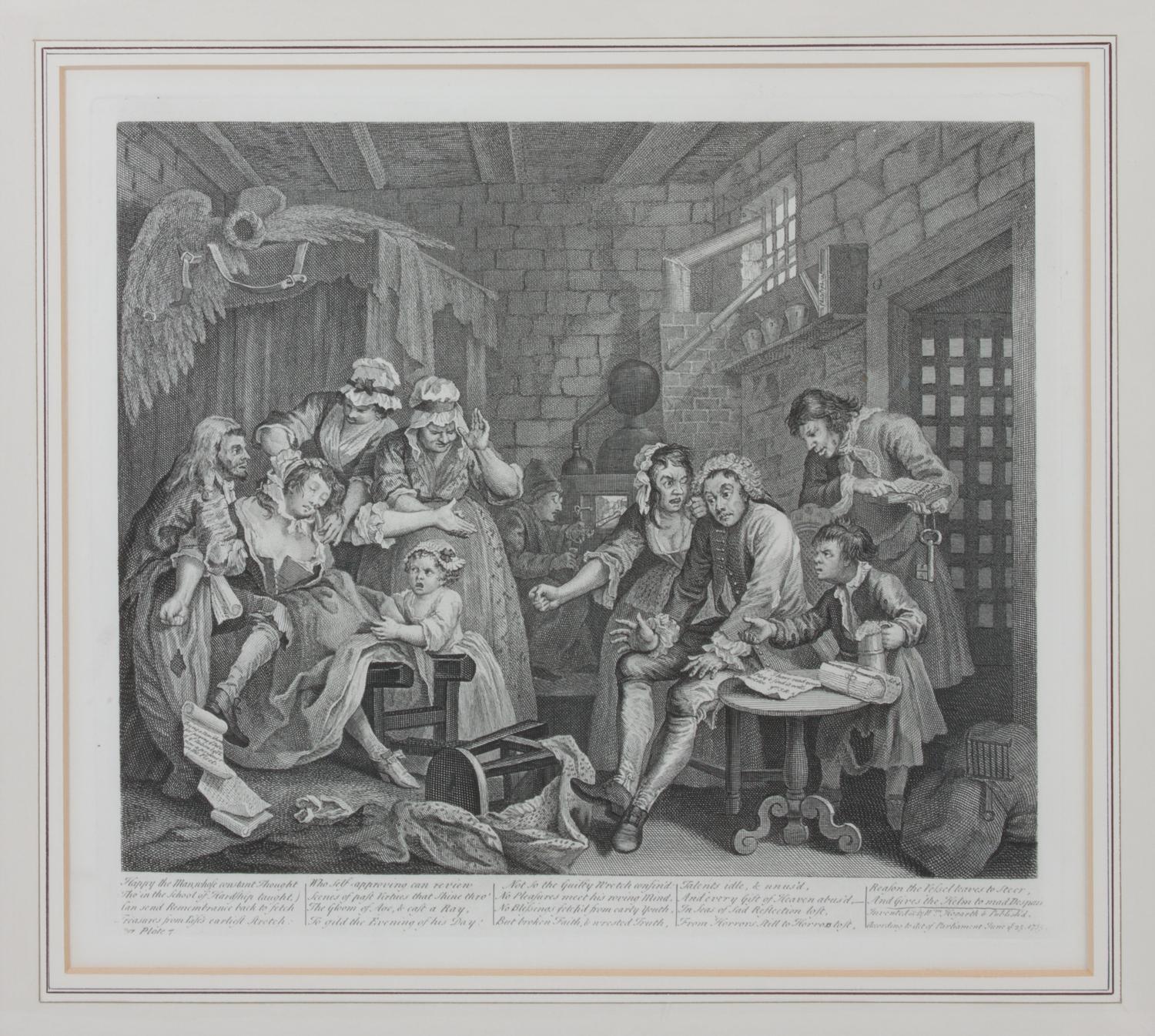 William Hogarth, (British, 1697-1764), The Rake's Progress (plates 1-8)