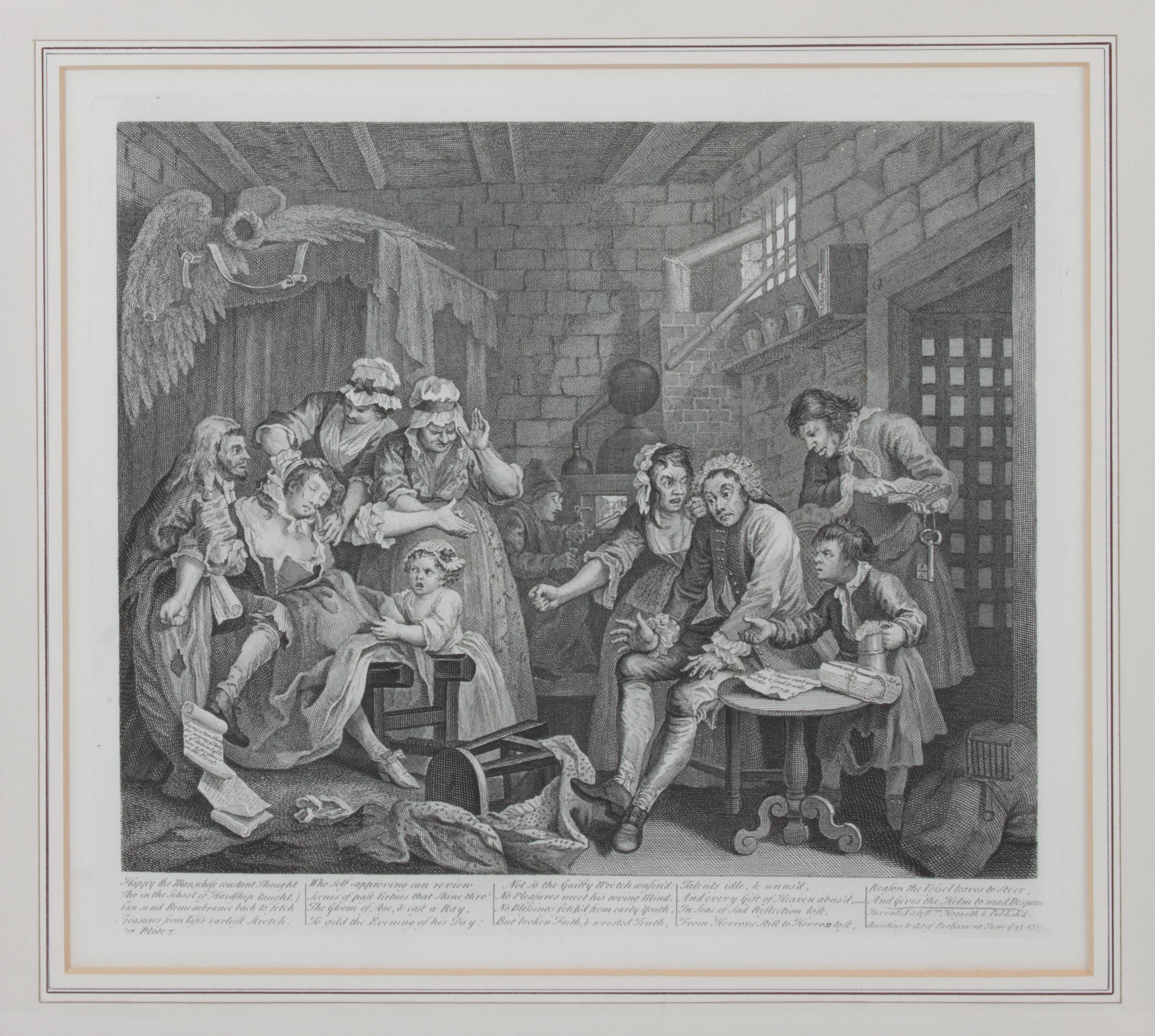 William Hogarth, (British, 1697-1764), The Rake's Progress (plates 1-8)