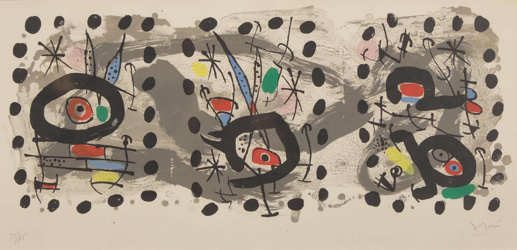 Joan Miró (Spanish, 1893-1983), Solar Bird, Lunar Bird, Sparks