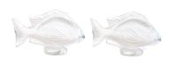 A Group of Eleven Lalique Molded Glass Fish Ornaments Length 3 inches. — 20TH CENTURY
