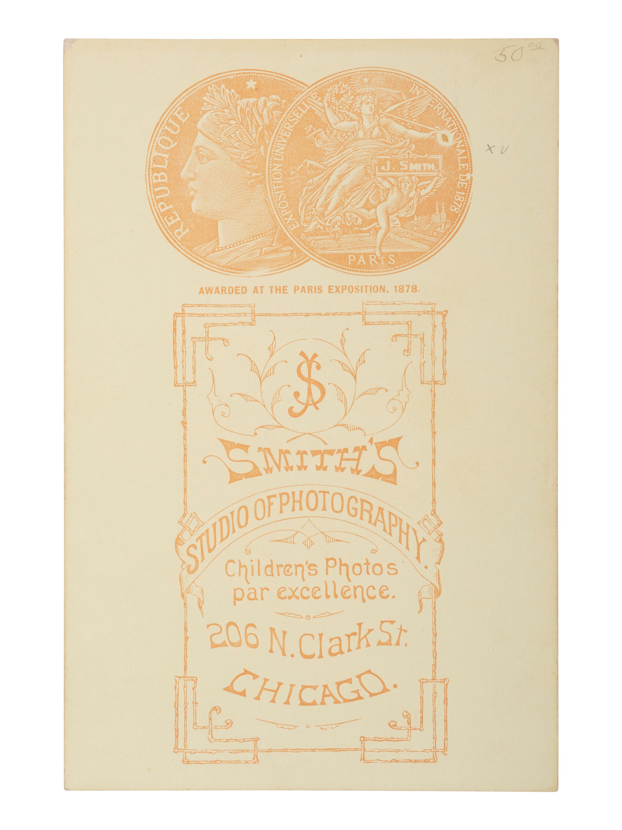 [EARLY PHOTOGRAPHY]. 4 promotional cabinet cards featuring portraits of children.