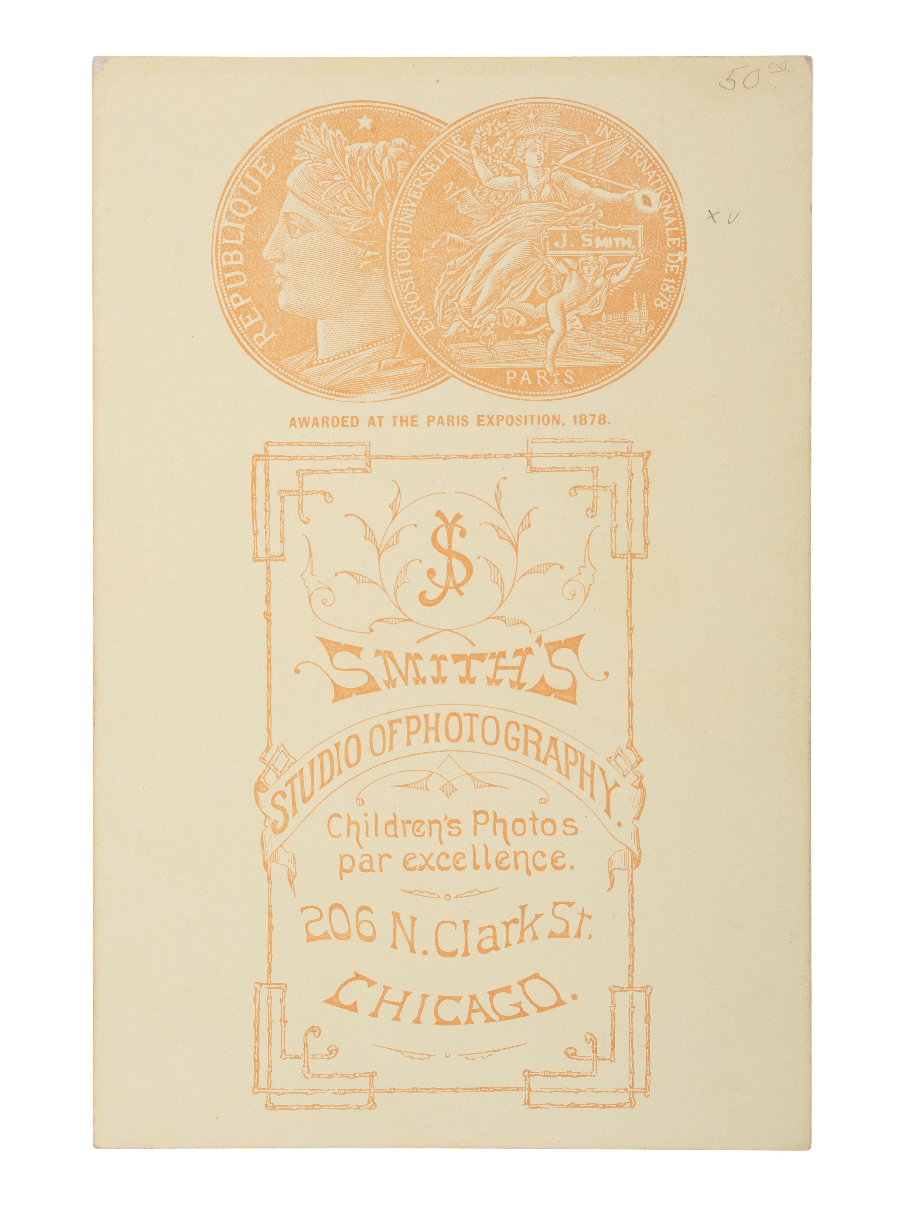 [EARLY PHOTOGRAPHY]. 4 promotional cabinet cards featuring portraits of children.