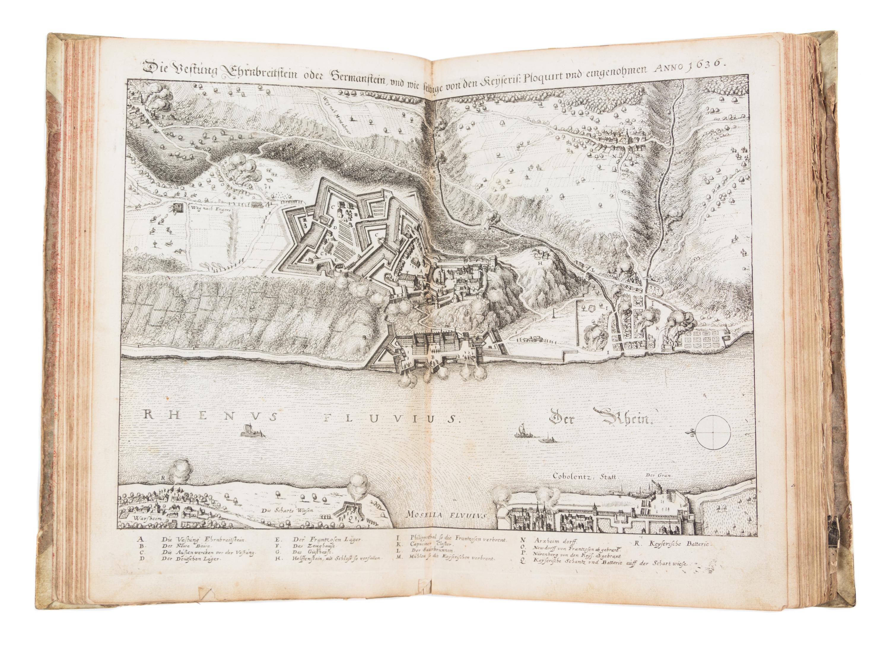 MERIAN, MATTHAEUS. Topographia Archiepiscopatum Moguntinensis... Frankfurt, 1646 [but 1675] bound w/two others.